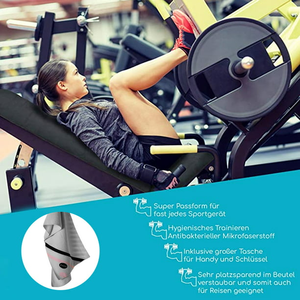 Toalla deportiva fitness studio para mujeres y hombres con cremallera -  secado rápido y ajuste ideal para deportes en el gimnasio - toalla fitness