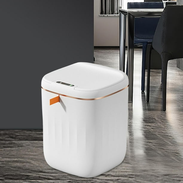 LtyTz Cubo de basura pequeño con tapas, papelera de cocina con tapa tipo  prensa para baño, tocador, dormitorio, cocina, oficina (2.1 galones/8  litros