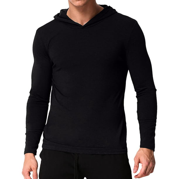 Sudaderas con capucha de manga larga para hombres Camiseta Casual Slim Fit  Sudadera con cuello en V Camisetas Adepaton CJWUS-6070