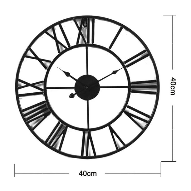 Reloj HOGAR Y MÁS Pared Grande Vintage (metal)