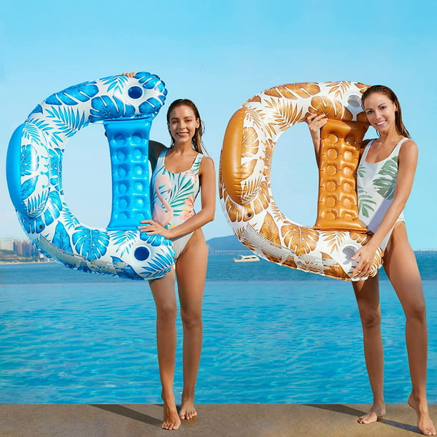 Colchón inflable para piscina de 150 cm x 90 cm, silla inflable para  piscina con reposacabezas, colchón flotante para piscina para mujeres y  hombres (azul) TUNC Sencillez