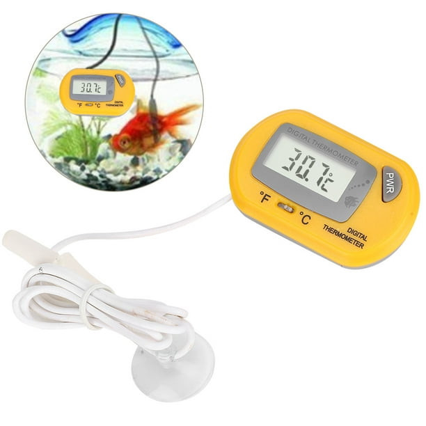 Termómetro para acuario, sensor LCD digital Acuario Termómetro de agua para acuario  Termómetro digit VoborMX