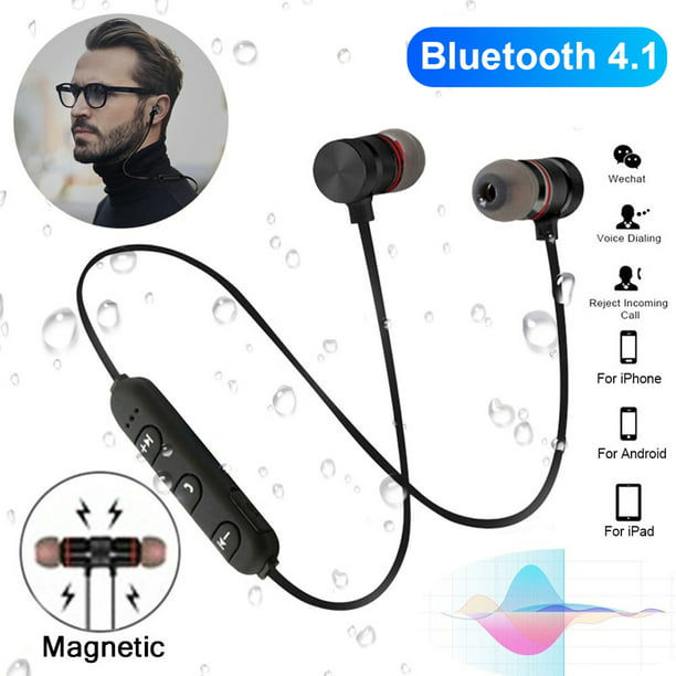 Twowood auricular Inalámbrico magnético Bluetooth-Compatible con Auriculares  4.1 Auriculares para Auriculares para iPhone Samsung