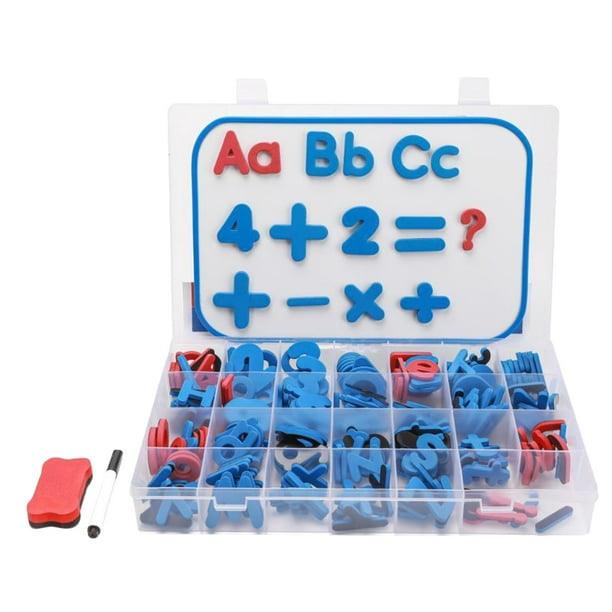 Juguete magnético de letras magnéticas con imanes del alfabeto para  refrigerador, gran ABC en mayúsculas y minúsculas, juego educativo de  ortografía