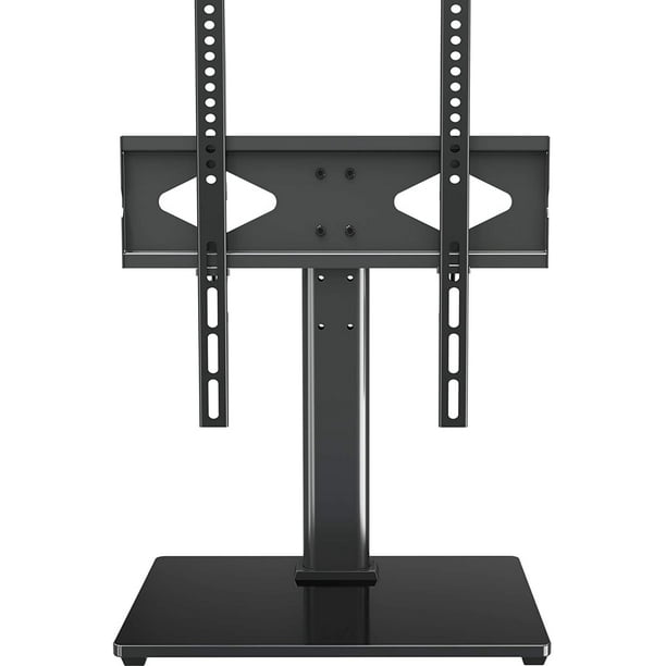 Soporte de tv universal Base de tv Pedestal Pies Mesa Superior Soporte de TV  Soporte patas de montaje con tornillos (1set, negro)