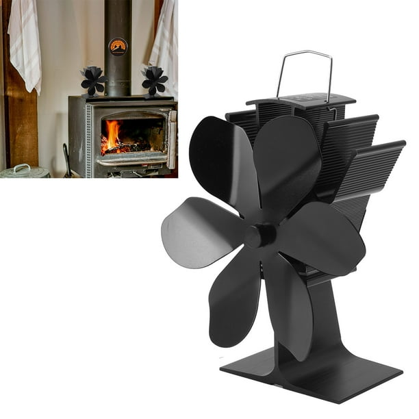 Ventilador de estufa Ventilador de chimenea alimentado por calor,  ventilador de estufa de leña alimentado por calor, 4 aspas, 200 a 250 cfm,  1500 rpm