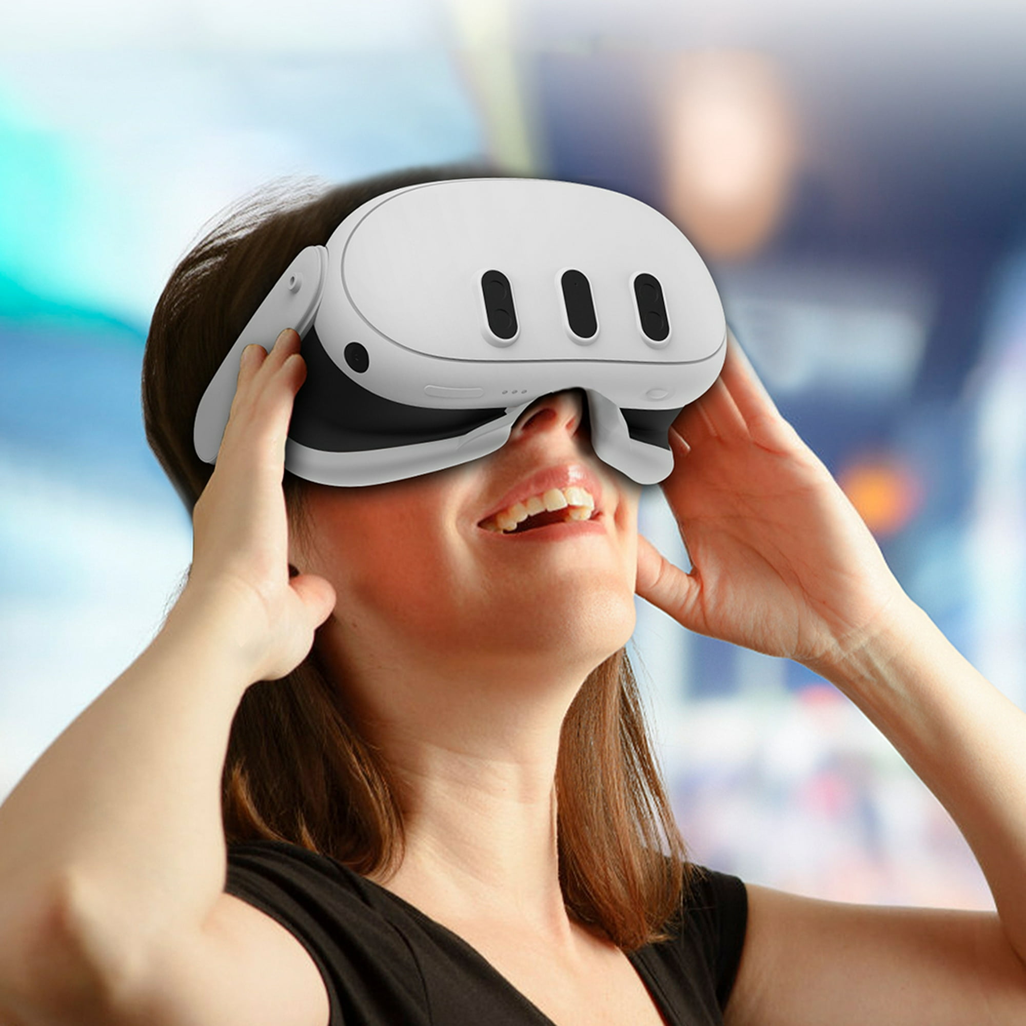Comprar Protector VR auriculares cubierta protectora de silicona nueva funda  de silicona para Meta Quest 3