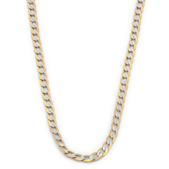 cadena barbada diamantada oro italiano sólido 10k 50 cm casa del anillo casa del anillo