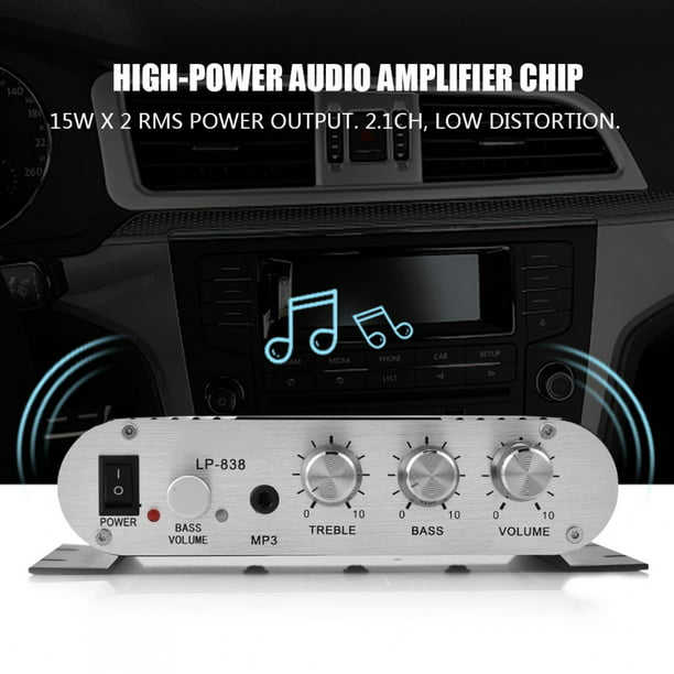 Mini amplificador de audio estéreo de para el vehículo del coche del  teléfono de TV del Soledad Amplificador de audio estéreo de alta fidelidad