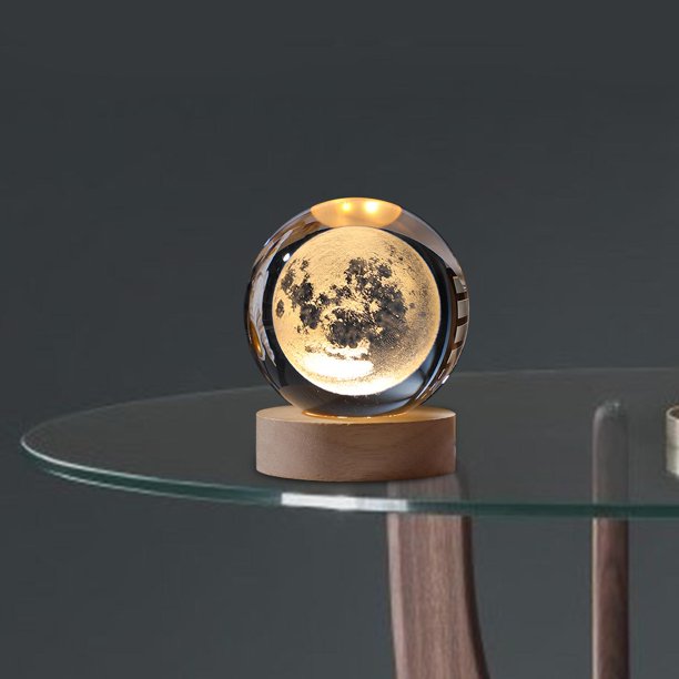  Nynelly Cúpula de cristal transparente de 3.5 pulgadas de  profundidad x 4.7 pulgadas de alto con base de luces LED negras, adorno de  tarro de campana de cristal : Hogar y Cocina