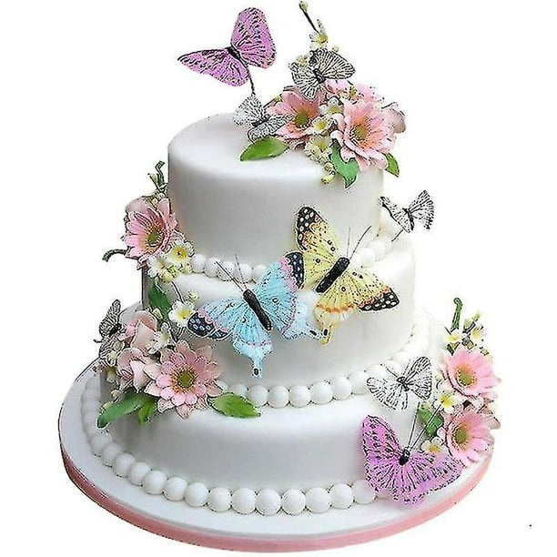 Mariposas comestibles para tartas y pasteles.
