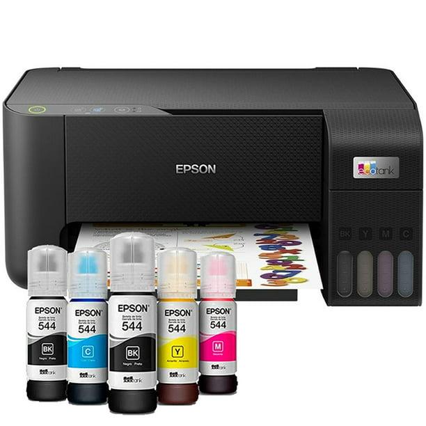 Impresora Multifuncional Epson L3210 Ecotank con Tinta Continua de 5  colores
