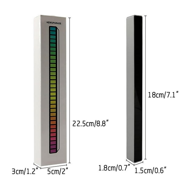 WILIT Lámpara LED RGB de escritorio para juegos, luz de ritmo de colores  cambiantes activada por voz con cargador inalámbrico y puerto de carga USB