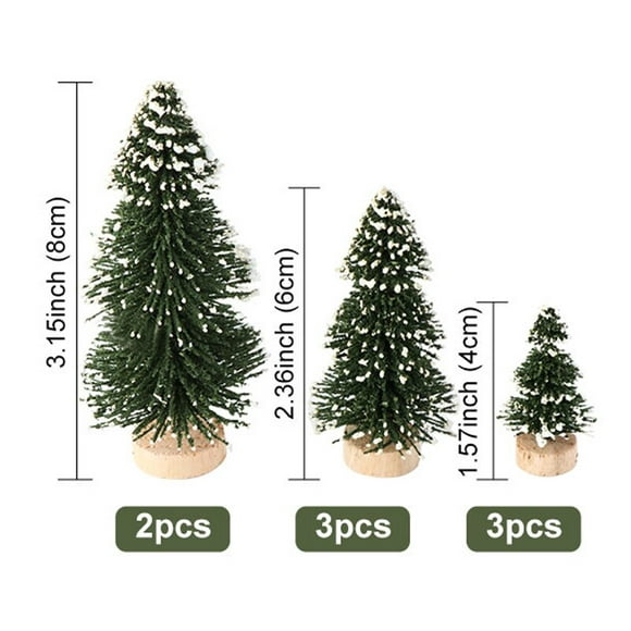 ourwarm 8pcs artificial decorated mini christmas tree christams decoration tree xmas mini fake tree new year navidad decor