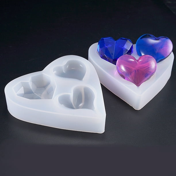 Molde De Silicona Para Resina Corazón / Silicone Mold Heart 2x2”