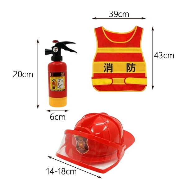 Casco De Seguridad De Simulación Fireman Casco De Toy Amarillo Sunnimix  Sombrero de seguridad de bombero para niños