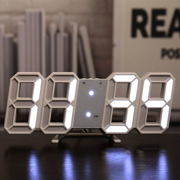 Reloj De Pared Digital 3d Led/Relojes De Decoración De Luz Nocturna De  Diseño Moderno/Mesa De Escritorio Del Hogar