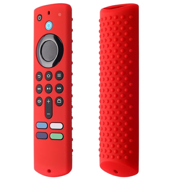 Tmvgtek Estuche Protector De Control Remoto Con Cordón Para Fire Tv Stick  3Rd Gen (Rojo) Tmvgtek