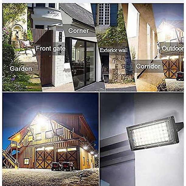 50W Focos LED Proyector Para Garaje Patio Luz De Exterior Interior  Impermeable