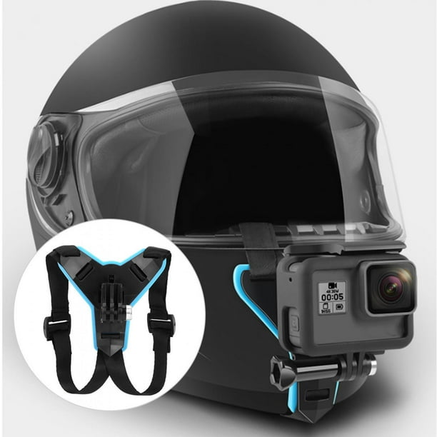  PGYTECH Soporte adhesivo para casco de motocicleta para cámaras  GoPro, negro : Electrónica