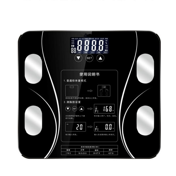 Básculas de pesaje Báscula de peso electrónica corporal compatible con  Bluetooth (rosa) Likrtyny Libre de BPA