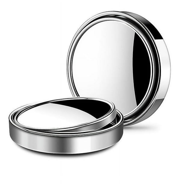 KEWAYO Paquete de 2 espejos de punto ciego automotriz, pequeños, redondos,  convexos, ajustables, rotación de 360°, espejo retrovisor para todos los