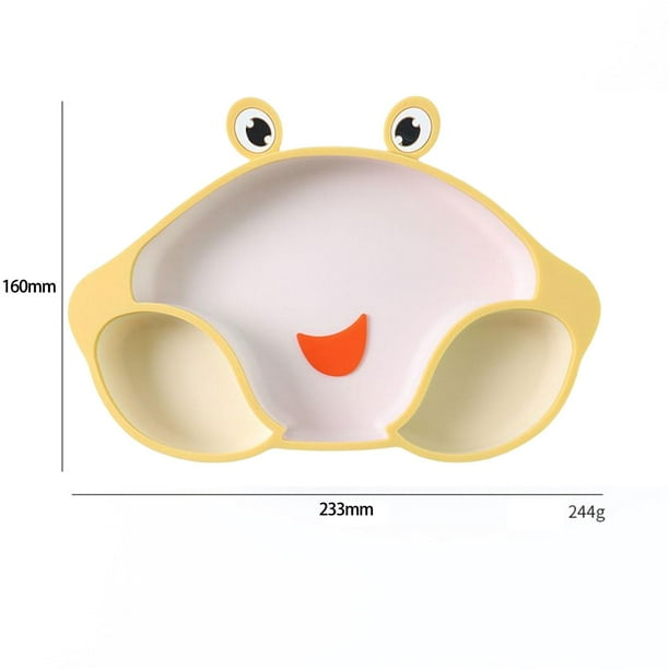 Platos de silicona para bebés - Platos partidos para para y Platos para  bebés con ventosas Se la la adaptaciónción a de des Beige Baoblaze Plato  dividido para niños