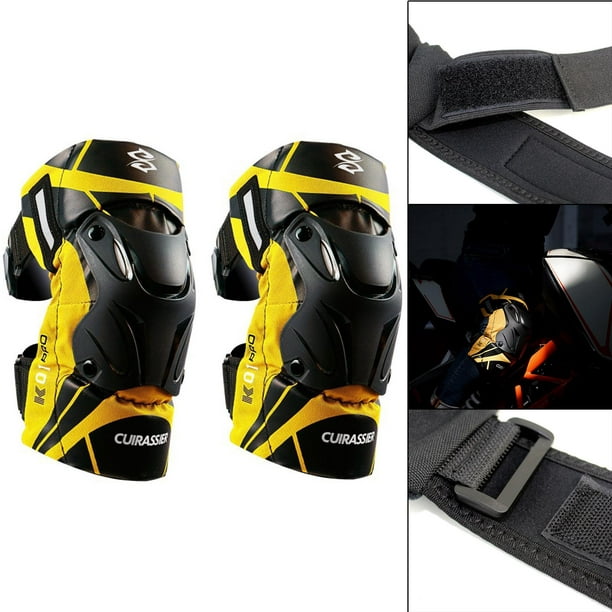 2 piezas K01-3 rodilleras para motocicleta, rodillera protectora resistente  a Amarillo reflectante Sharpla rodilleras de moto