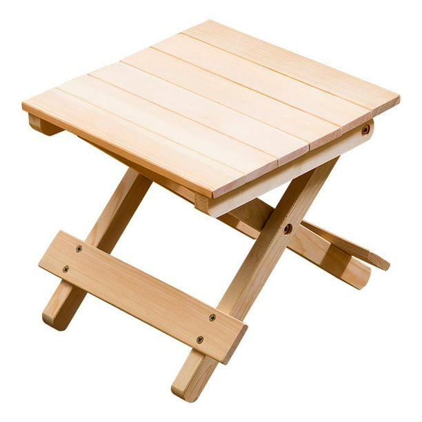 [Colección PJ] Taburete plegable de madera natural, taburete de madera  ligera, taburete y sillas para exteriores, taburete plegable pequeño,  taburete