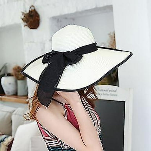 Sombrero de paja para mujer, ala ancha, gorras para el sol, transpirable,  Anti UV, sombrero de paja para playa, sombrero para el sol Upf 50+ Rojo  Verde Cocina, Decoración y Otros