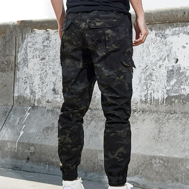 Hombres Streetwear Casual Hip Hop Jogger Cargo Pantalones