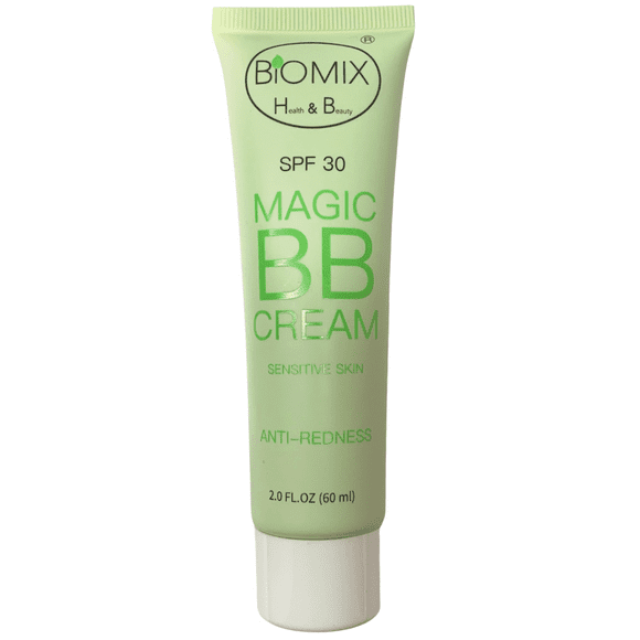 bb cc cream verde anti rojeces curativa progresiva multibeneficios piel sensible spf30 60ml biomix health  beauty bb cc
