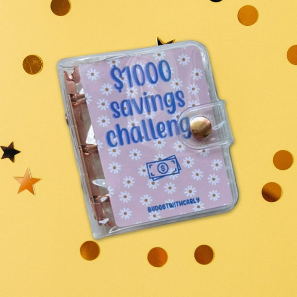 Mini carpeta, desafío de ahorro, organizador de dinero para