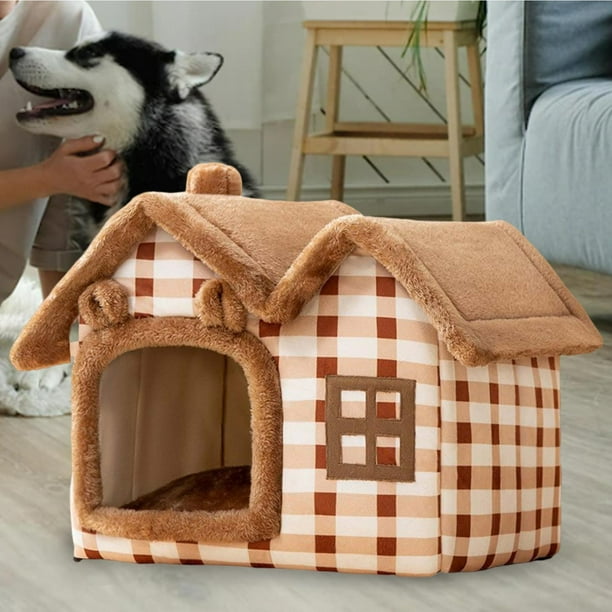 Cama para best sale perros con techo