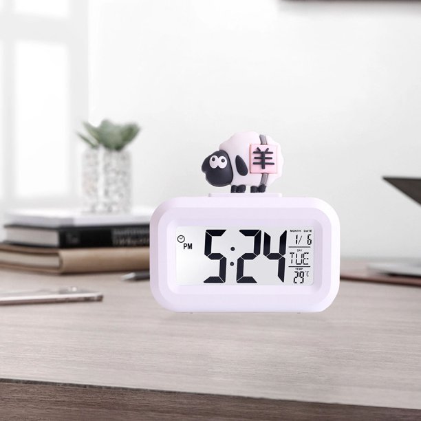 Reloj despertador Digital LED de mesa, pantalla de alarma Digital  electrónica, reloj de escritorio para el hogar y la Oficina,  retroiluminación, calendario de datos, relojes de escritorio - AliExpress