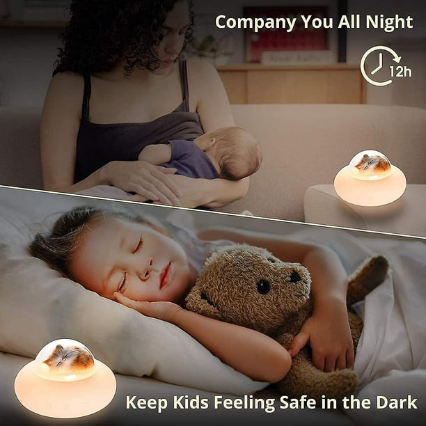 Linda luz nocturna de gato para niños, luces nocturnas para bebés