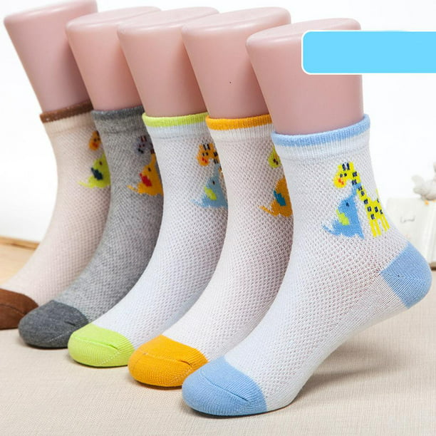  Calcetines para niños pequeños, 5 pares de calcetines  antideslizantes para niños de 0-1/1-3/3-5/5-8 años, Azul / Patchwork, 6-8  años : Ropa, Zapatos y Joyería