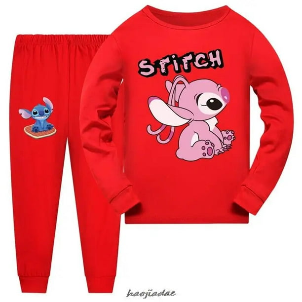 Disney Pijamas Lilo & Stitch para niñas, Rojo - : Ropa, Zapatos y Joyería 