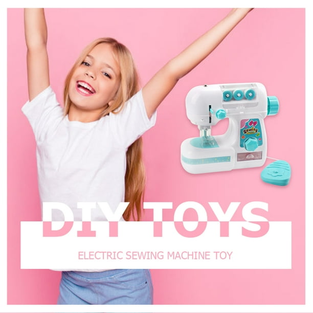 Máquina de coser de ropa eléctrica para el hogar Mini juguete Tmvgtek  portátil de mano juguete educativo de estudio de aprendizaje bricolaje