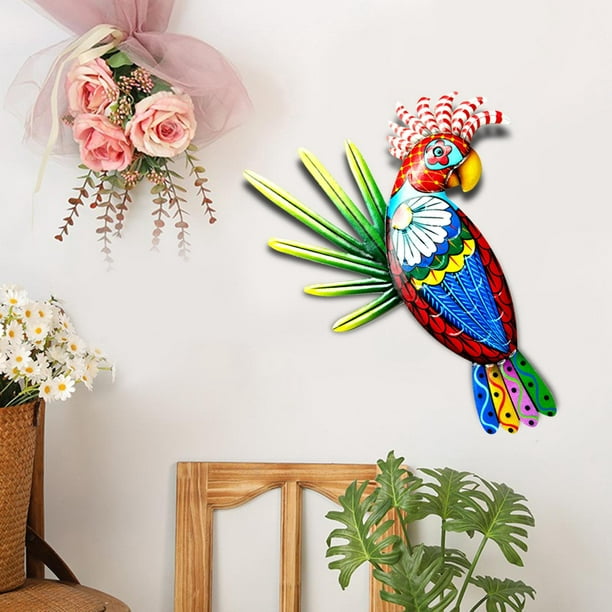 Decoración de pared , arte de pared colorido de pájaro