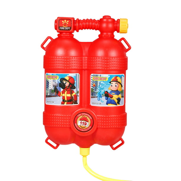 Gadpiparty Juguetes para niños Agua para niños, juguetes de bombero,  mochila, pistolas de agua extintor con boquilla y tanque Set de remojo de  agua