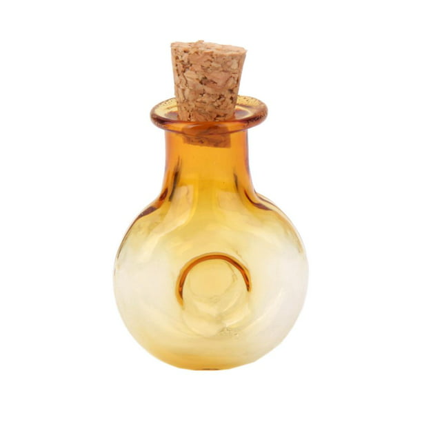 10 pequeñas botellas de vidrio redondas con forma de XO, tarros, viales,  tapón de corcho, colgante Fernando mini botellas de los deseos