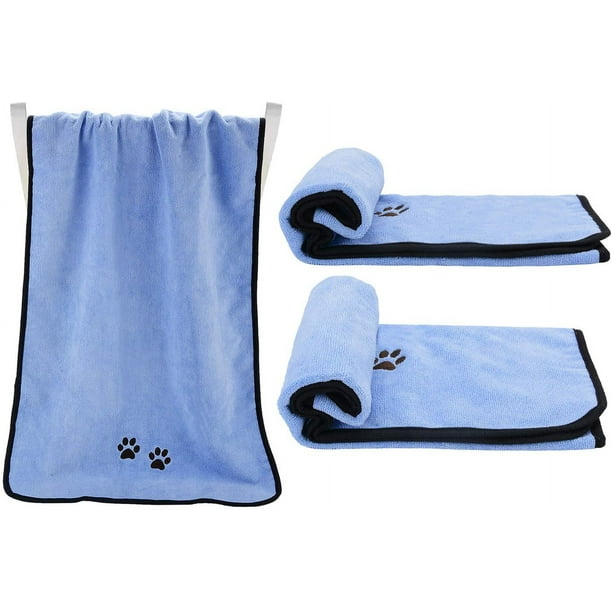 Toalla de microfibra para perro, paquete de 3 toallas de baño grandes para  mascotas de 40 x 20 pulgadas, secado rápido, súper absorbente, ligera