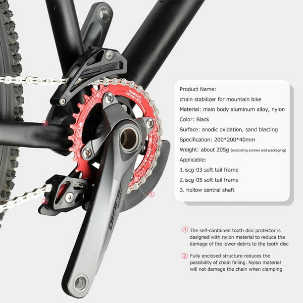  SJHY Accesorios de bicicleta MTB Guía de cadena de montaje  polea de bicicleta de montaña Guía de cadena DH Protector de cadena  estabilizador de cadena de bicicleta Piezas de bicicleta (Color 