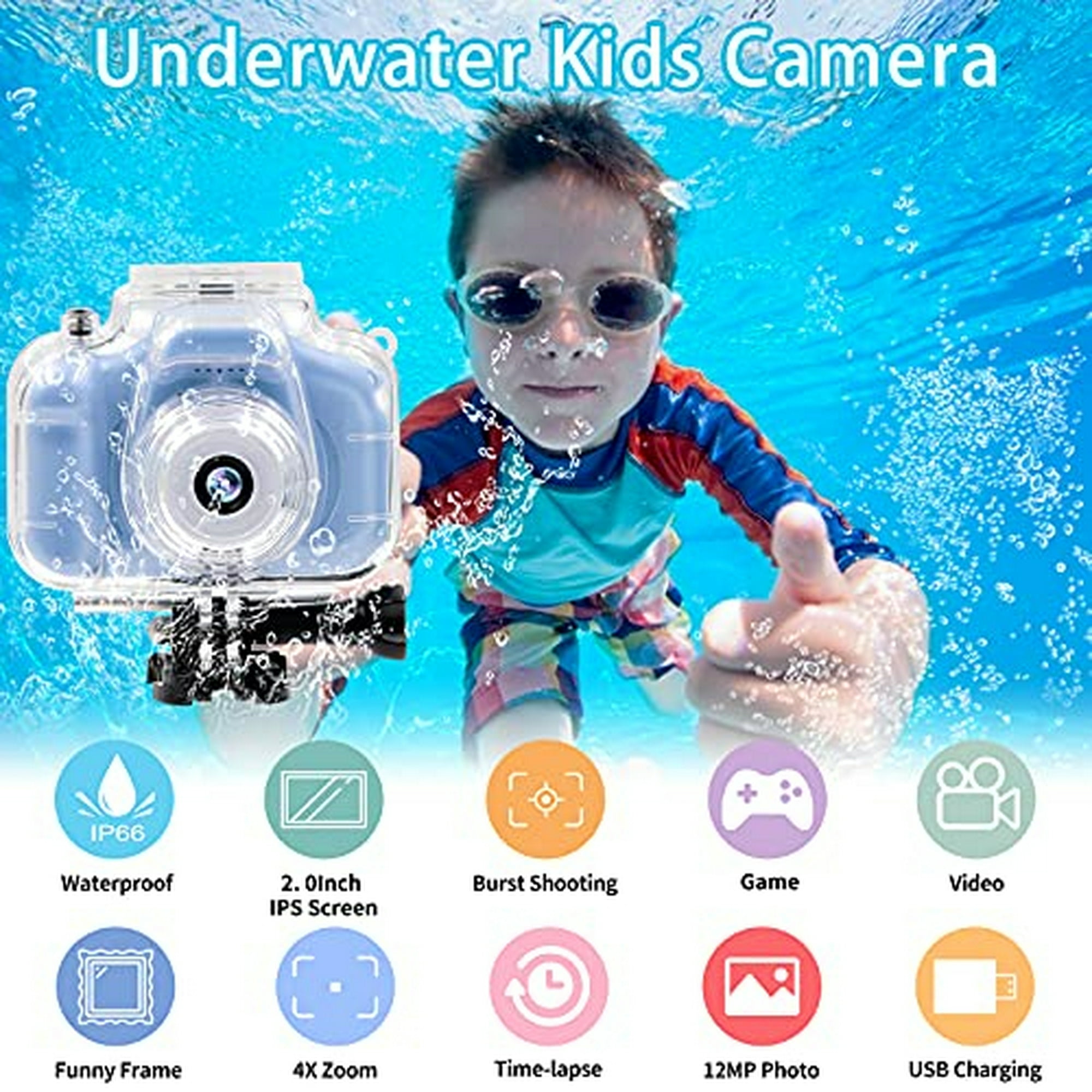 Cámara para niños, cámara digital para niños, cámaras de video digital HD  con cámara de lente abatible para niños pequeños, regalos de cumpleaños de