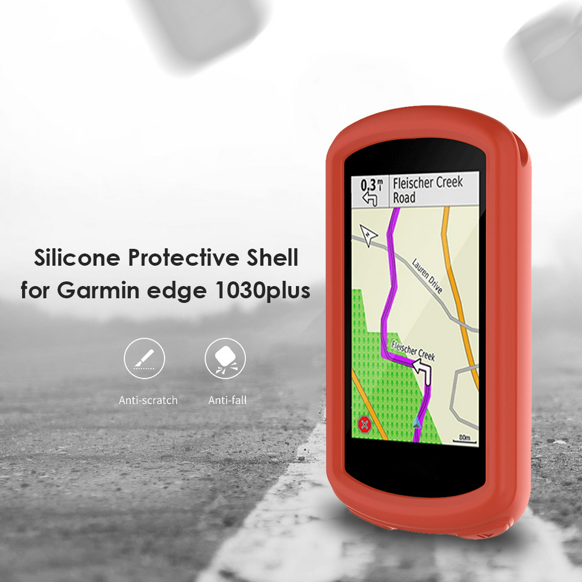 GENERICO Funda Protector De Silicona Color Rojo Gps Garmin Edge