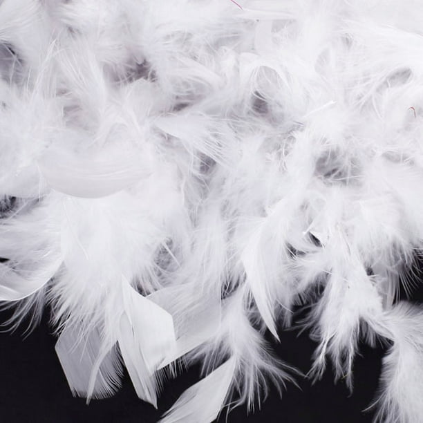 1 pieza- Decoración de disfraces Boa de plumas blancas Capa de