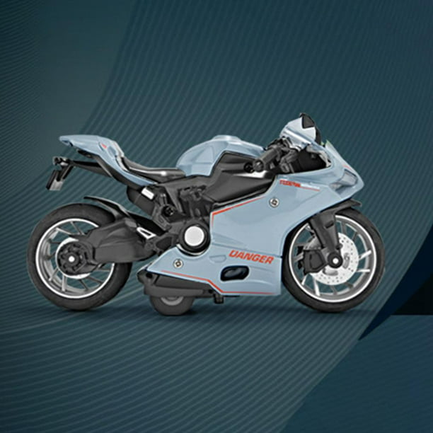 Juguetes de motocicleta para niños, juguete de tracción hacia atrás, modelo  de motocicleta a escala 1/12 con luces y sonidos, juguete de motocicletas