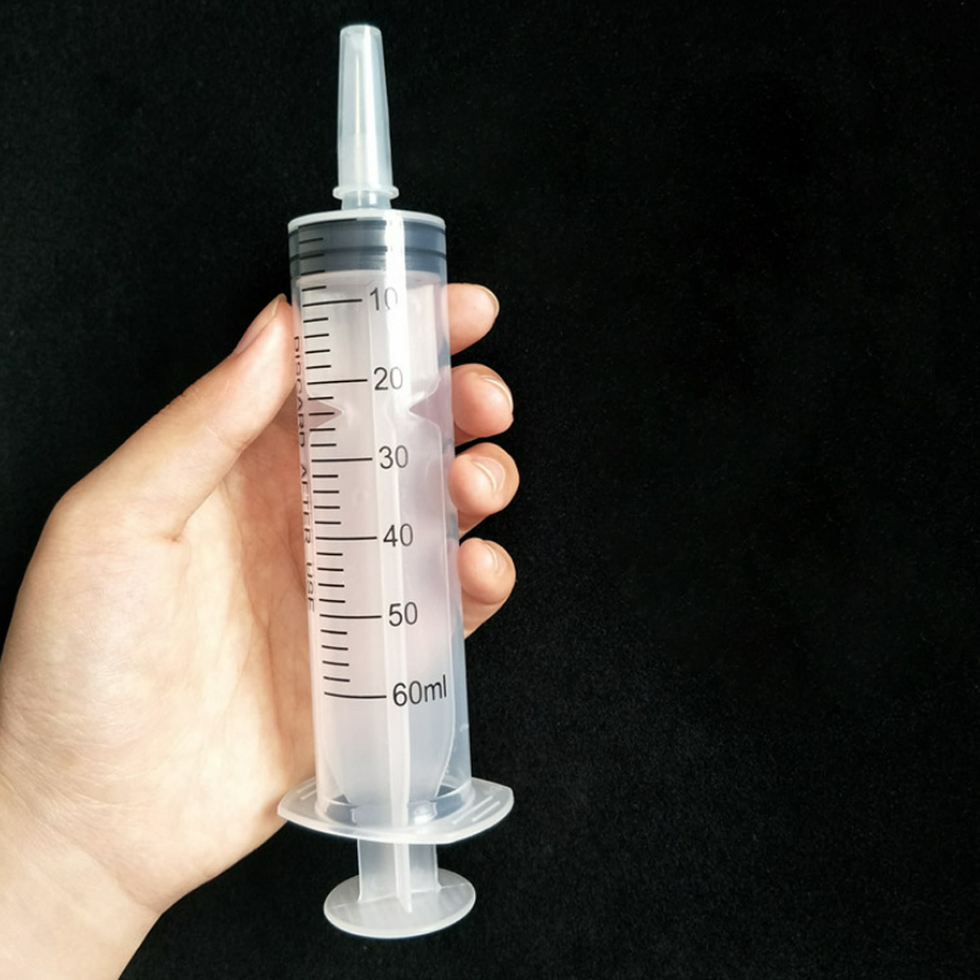 Jeringa de plástico nueva jeringa de 6.8 fl oz jeringa grande de plástico  transparente de medición de nutrientes reutilizable laboratorio cocina