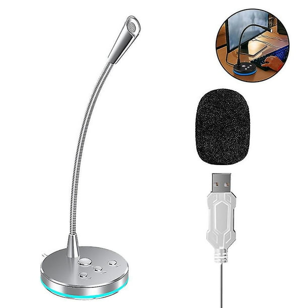  Micrófono de podcast USB, micrófono de computadora